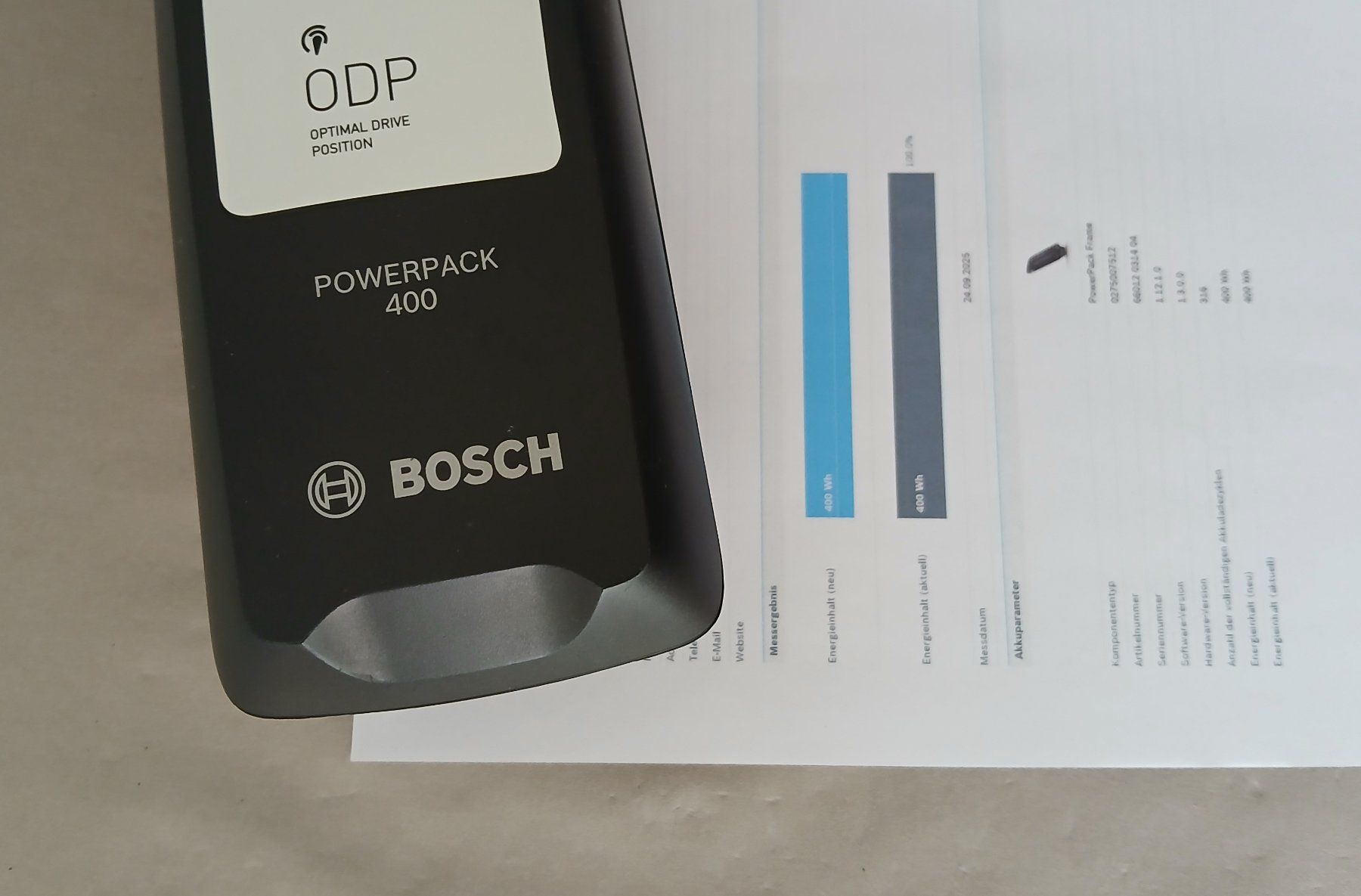 Bosch Akkus: Bosch Powerpack 400 Cube mit 493Wh - inklusive Messbericht – Gebraucht aus Winterthur von .-thx-. 1