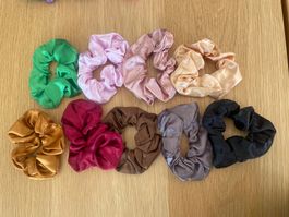Scrunchies Samt, 9 Stk. verschiedene Farben, Top Zustand