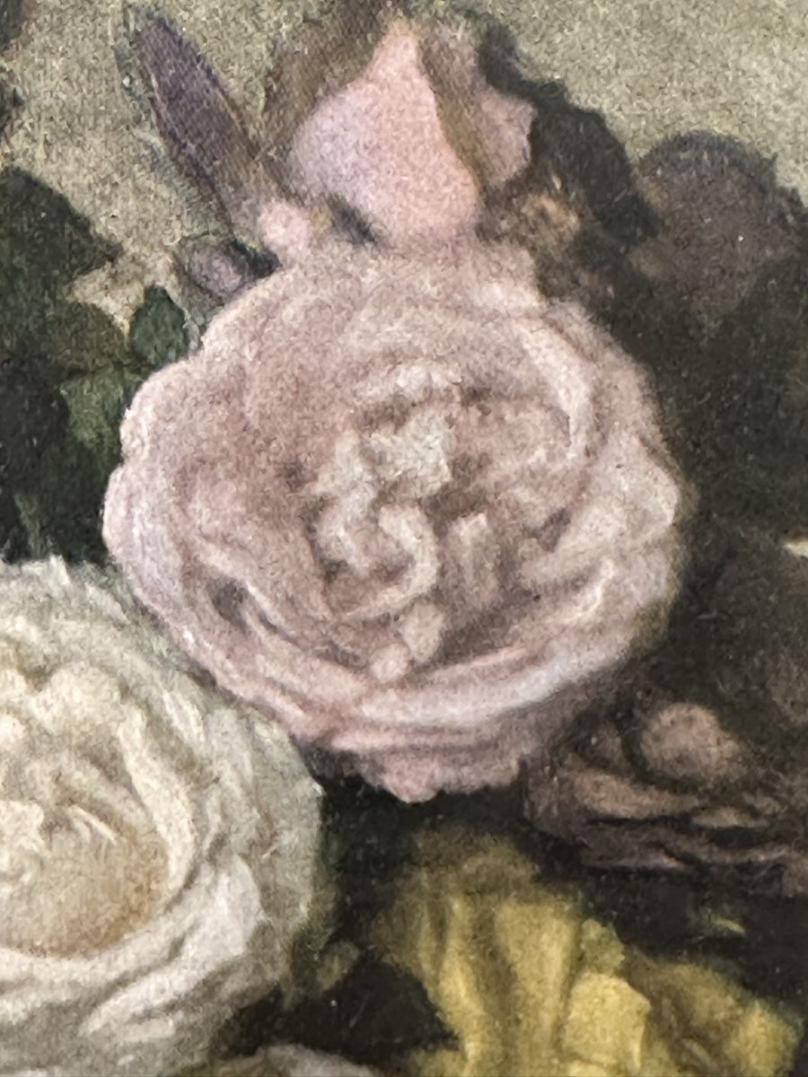 Gemälde: Tableau ancien, nature morte aux roses – Gebraucht aus Lausanne von artnouveau04 3