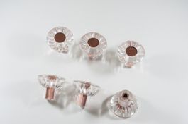 2 Möbelknöpfe Plexiglas / Kupfer