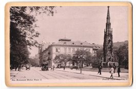 Fotografie Prag, Pferdebahn am Monument 