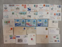 Sammlung alte Briefumschläge mit Briefmarken gebraucht