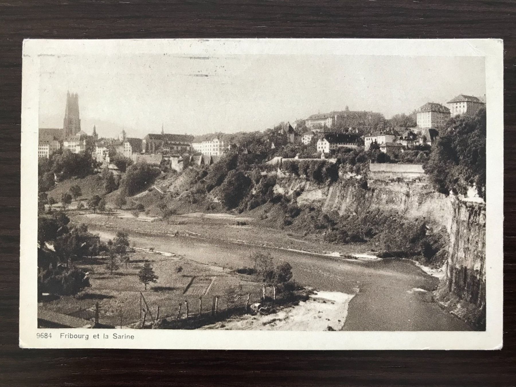 Ansichtskarten: FRIBOURG et la Sarine, 1926 – Gebraucht aus Wald ZH von
