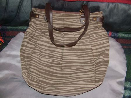 Handtasche animal print, braun %