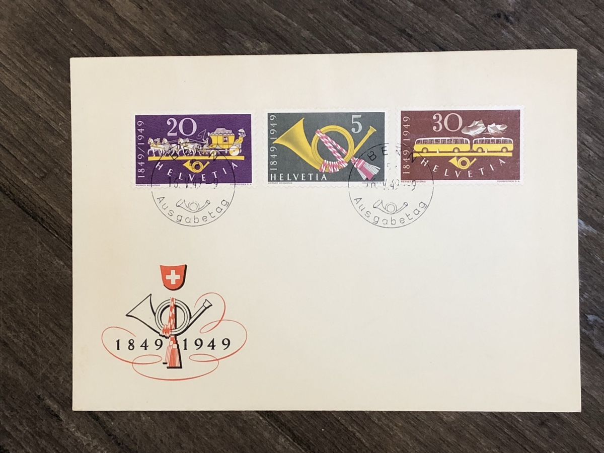Tutti i francobolli: Perfektes TRIO in DE/FR/IT 16.5.1949 – Usato da Lufingen venduto da Rac0 1