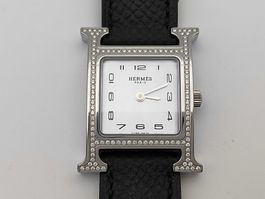 ✨🖤 Elegante Hermès Heure H Diamond Watch – NP: ca. CHF 5240