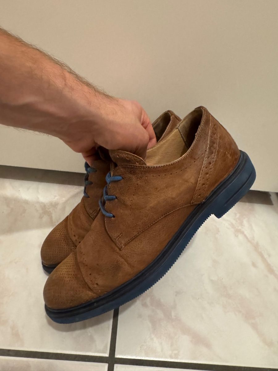 Scarpe da uomo: Handgefertigte braune Ledersandalen, Grösse 50 – Usato da Sementina venduto da RiccardoCo 3