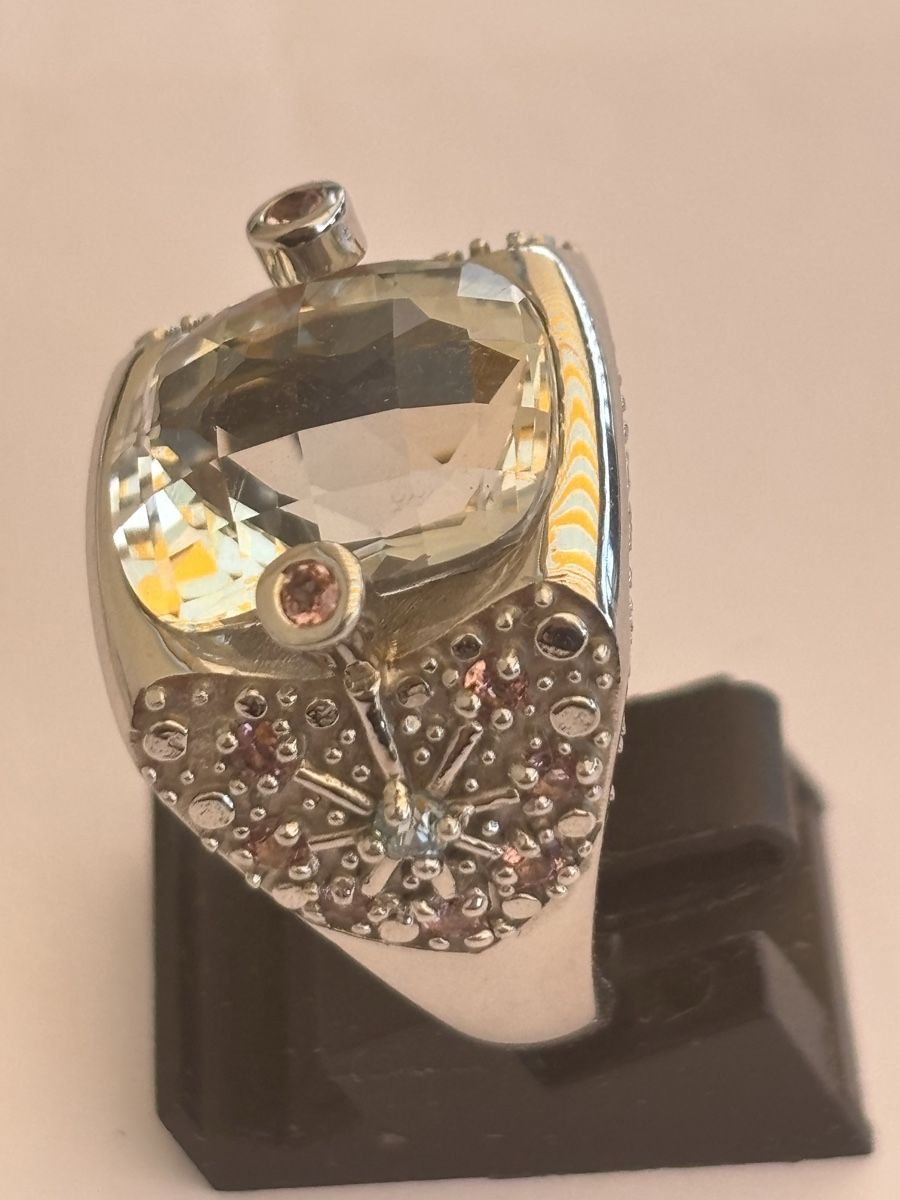 Anelli: Ring Silber 925 mit Topas und Zirkonia – Usato da Langnau am Albis venduto da flusspflege 1