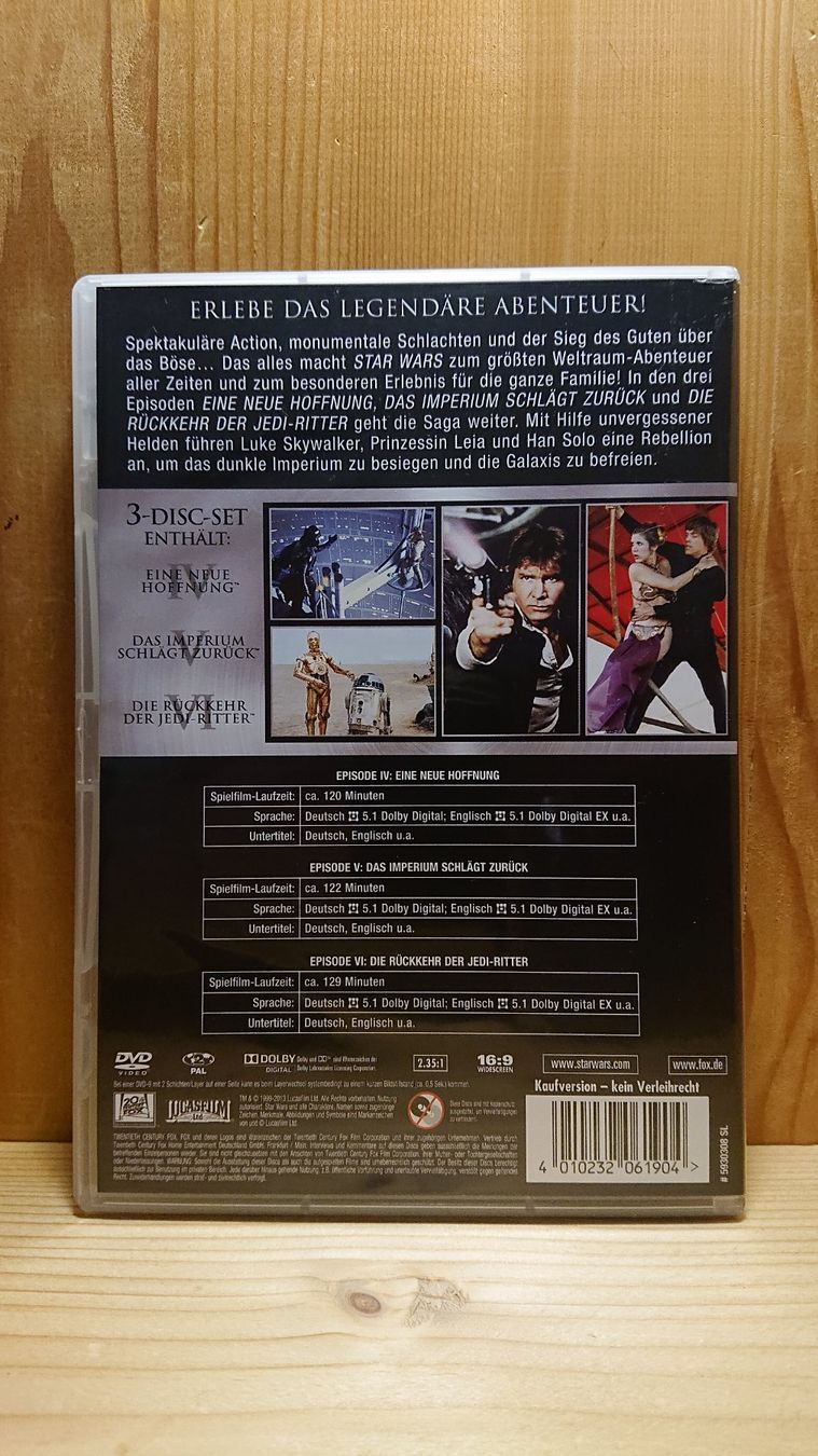 Alle DVDs: STAR WARS 4 bis 6 auf DVD – Gebraucht aus Wilderswil von Exebub 1