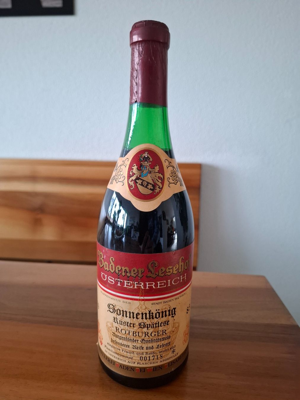 Vino: Wein 1983 - Sonnenkönig – Nuovo (secondo la descrizione) da St. Niklausen LU venduto da Kamelo