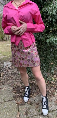 Glamour Gonna paetten-tgM/L-nuovo👌per primavera