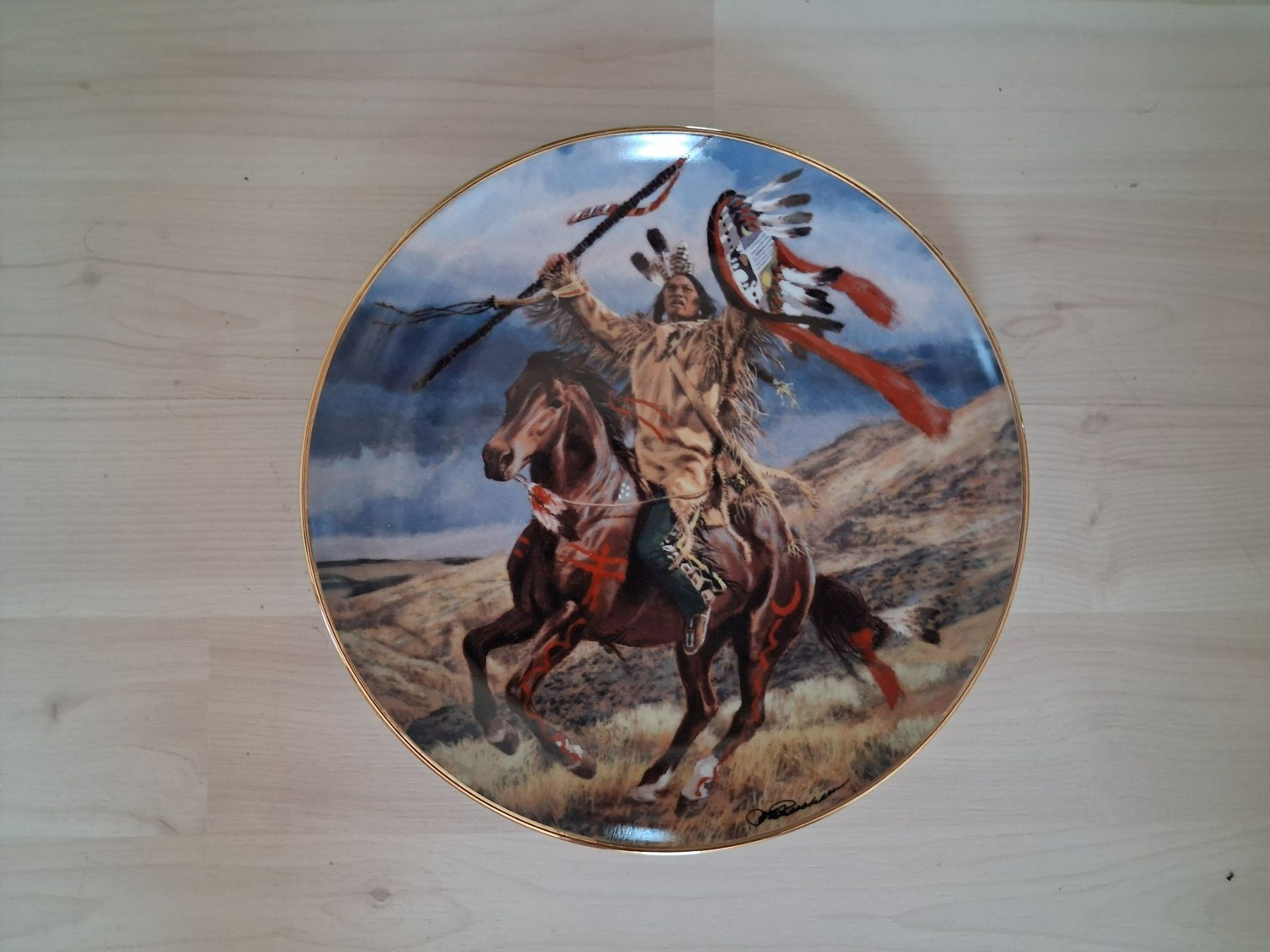 Assiettes: SAMMELTELLER INDIANER VALIANT WARRIOR – Neuf (Voir description) à langnau par Santos1411