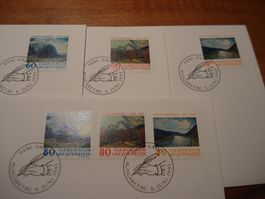 Liechtenstein, FDC Maler Frommelt, 1995, FDC Satz + Einzel