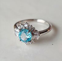 Blau Topas Fingerring