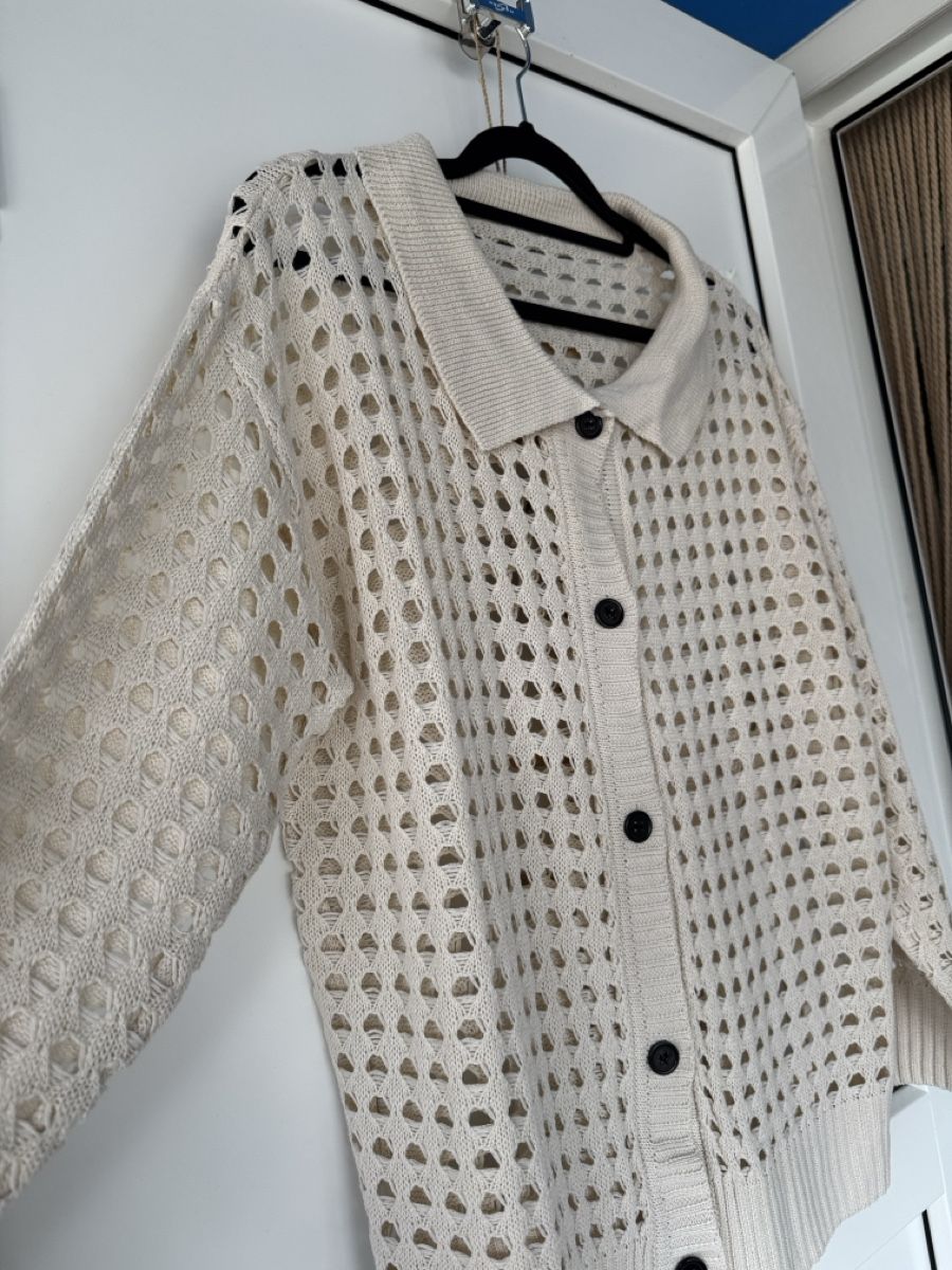 Gilet & Giacche senza maniche: Gilet beige ajouré léger, taille M – Usato da Lausanne venduto da Flomag 1