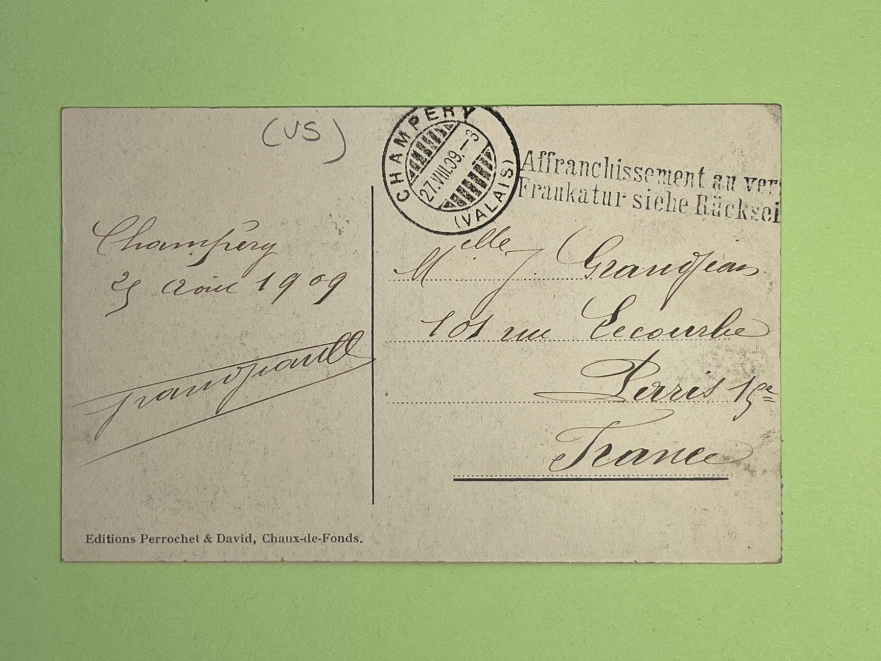 Cartoline postali: Val d'Illiez - 1909 – Usato da Steg VS venduto da _vinci_ 1