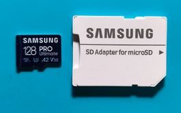 128GB microSDXC-Speicherkarte: UHS-I U3 V30 A2 SAMSUNG