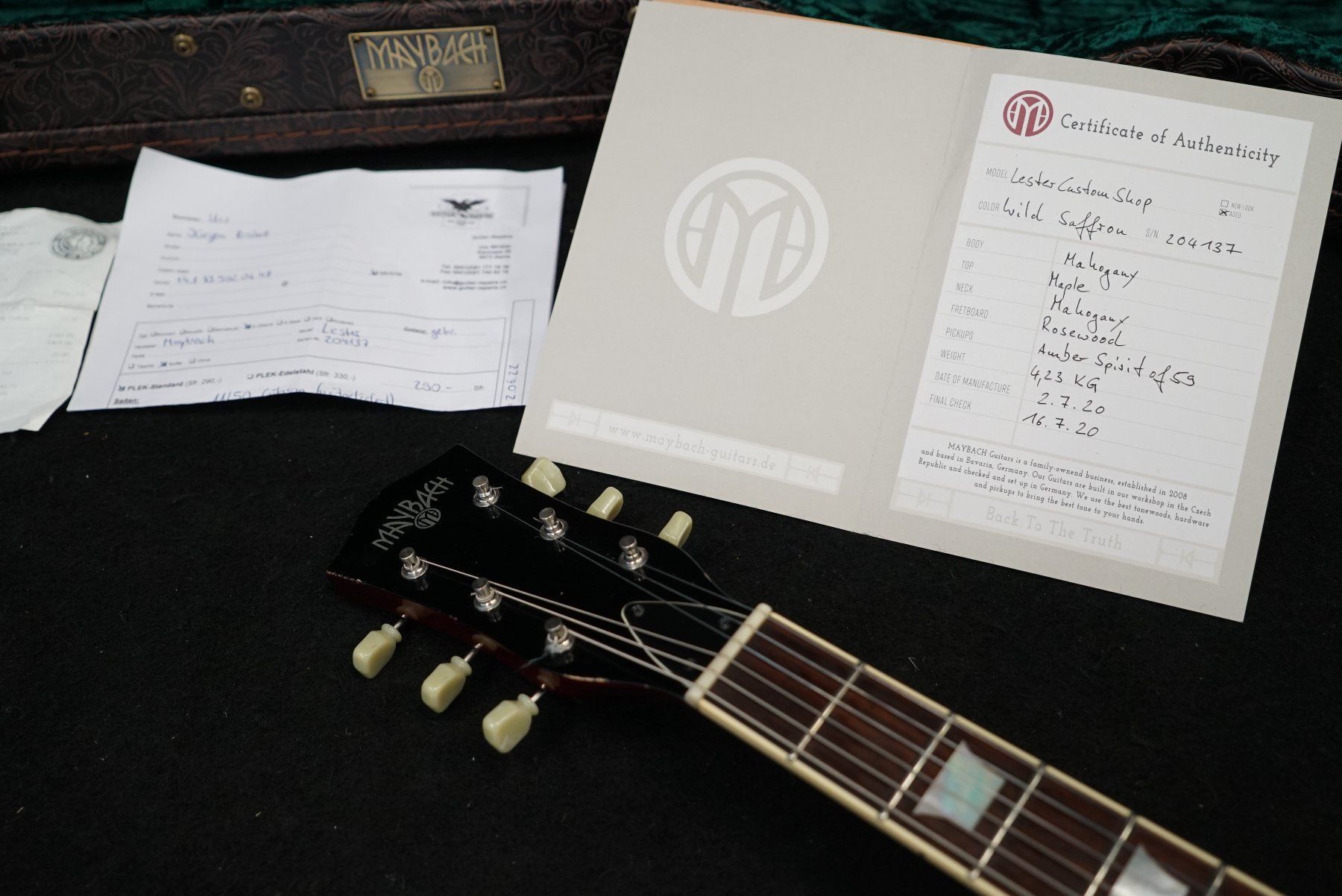 Maybach Strumenti musicali: Maybach Lester Wild Saffron Custom Shop Aged Koffer – Usato da Ortschwaben venduto da Musictrade 6