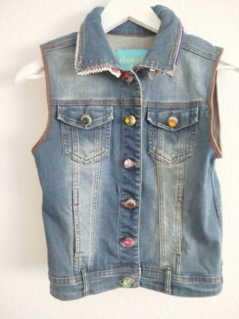 Gilet en jean "Classios" original, pièce unique!