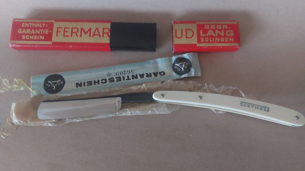 Rasiermesser FERMARUD Gebr. Lang Solingen mit Hülle (Gebraucht) in ...