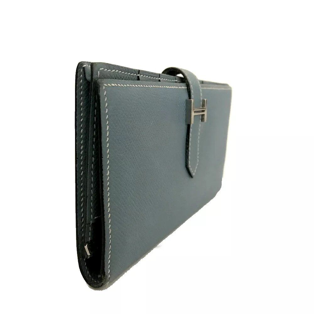 Hermès Portemonnaie: Hermès Epsom Leather Long Bifold Wallet Blue – Gebraucht aus Morges von Audemars07 2