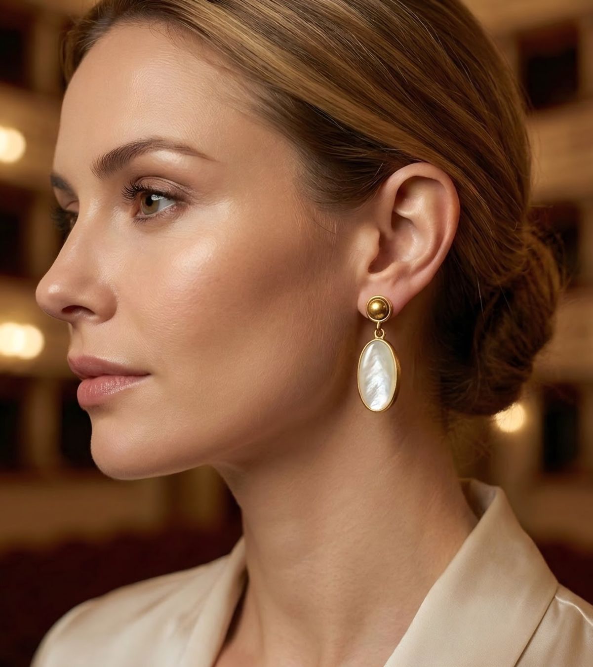 Boucles d'oreille: Bronze Ohrringe mit Perlmutt - Neu – Neuf avec emballage d'origine à Uetikon am See par Springdream 1