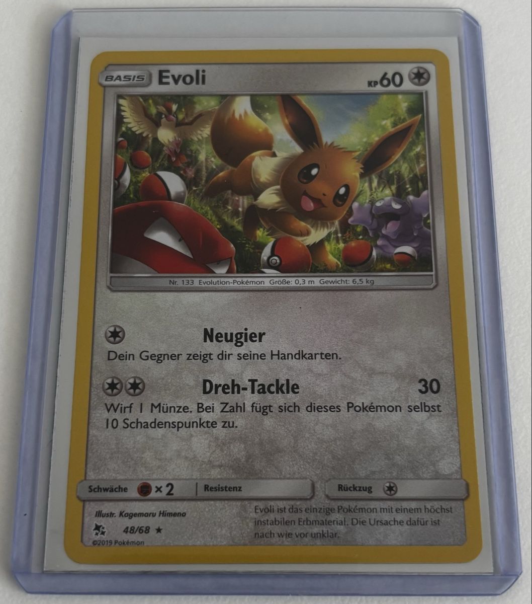 Pokémon Carte collezionabili: Pokémon Evoli 48/68 Reverse Holo DE 2019 – Nuovo (secondo la descrizione) da Algetshausen venduto da Carrhard