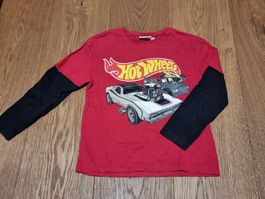 Hot Wheels Kinder Langarmshirt Rot Schwarz Gr 110