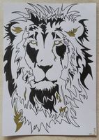 Löwe schwarz/gold