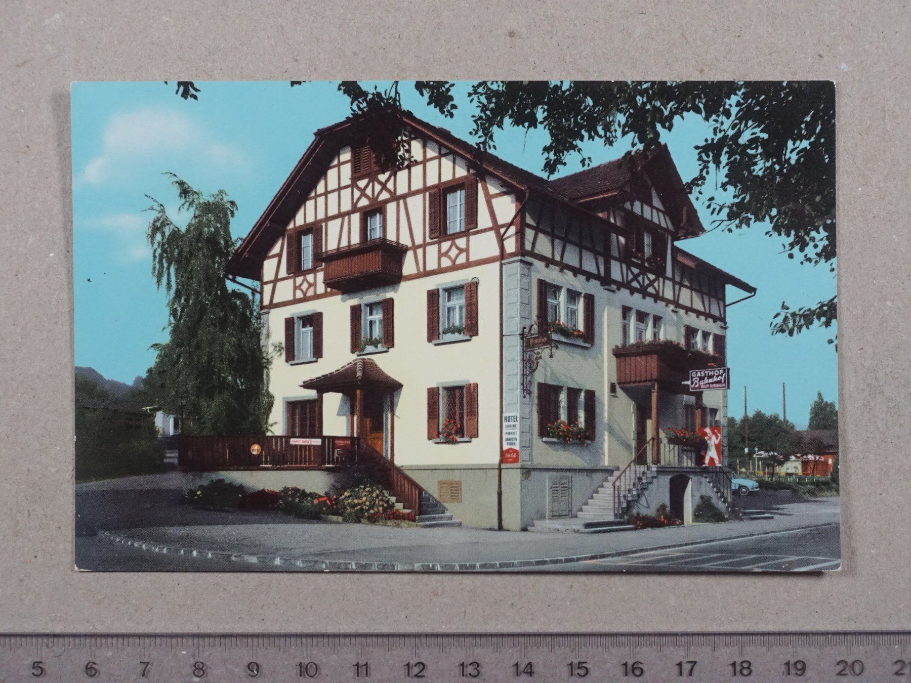 Cartoline postali: Nottwil, Gasthof Bahnhof – Usato da Lenzburg venduto da fh1