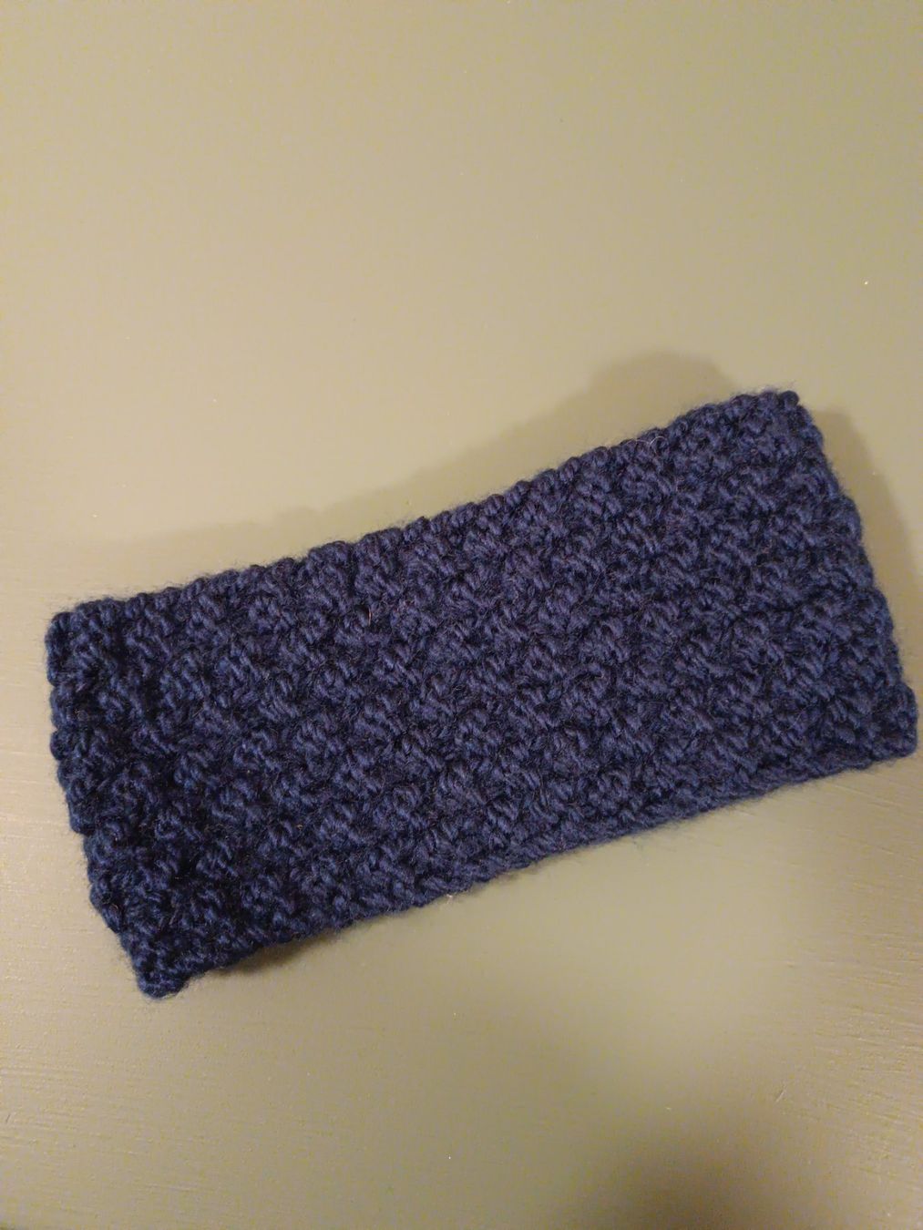Hüte, Mützen & Caps: Handgestricktes Stirnband, dunkelblau – Gebraucht aus Luzern von sim_lqq2