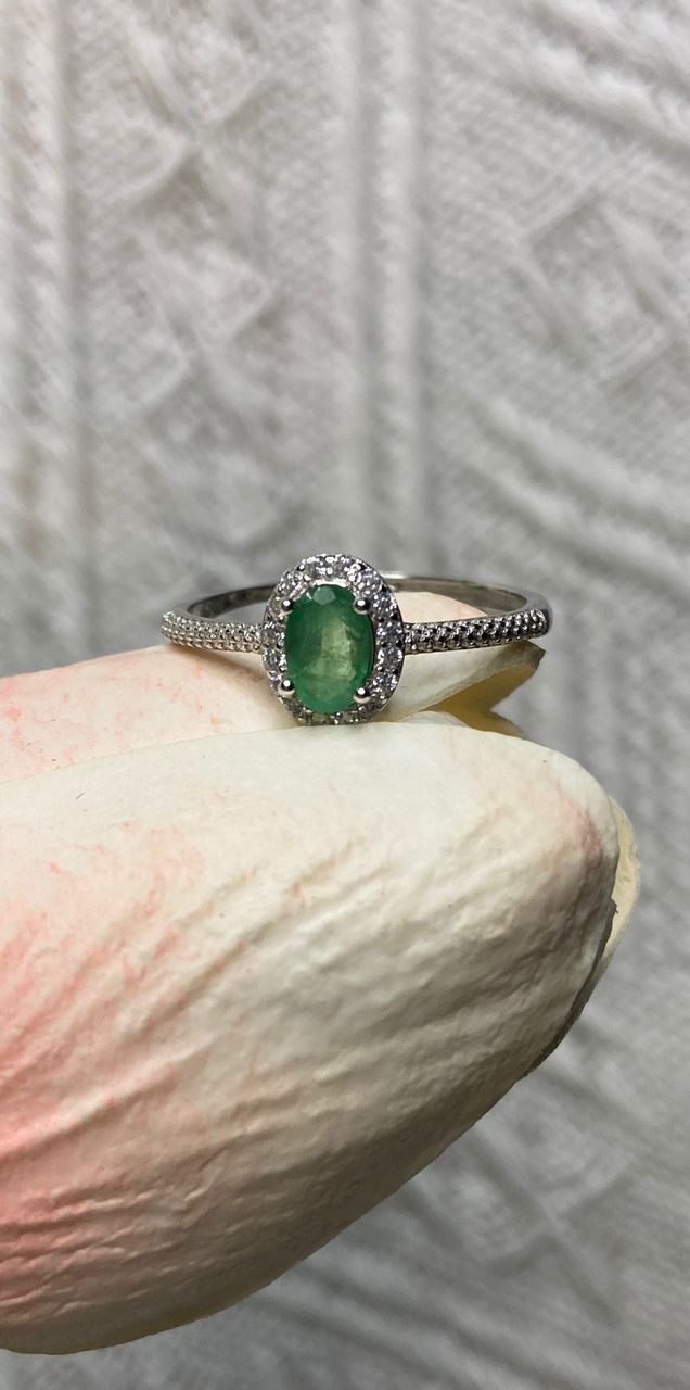 Anelli: Smaragd Ring verstellbar 925 Silber neu – Nuovo (secondo la descrizione) da St. Gallen venduto da GIULESGG 4