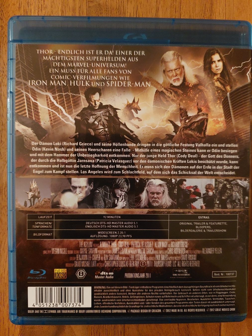 Tutti i DVDs: Blu Ray 3D - Thor / Der Allmächtige – Usato da Rheinfelden venduto da FilmAuktion 1