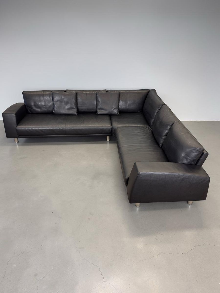 Sofas: Ecksofa Dreipunkt aus schwarzem Nappaleder – D'occasion à Fehraltorf par Sofalab.swiss 7