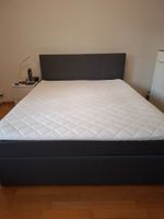 Boxspringbett dunkelgrau, 1.60mx2.00m