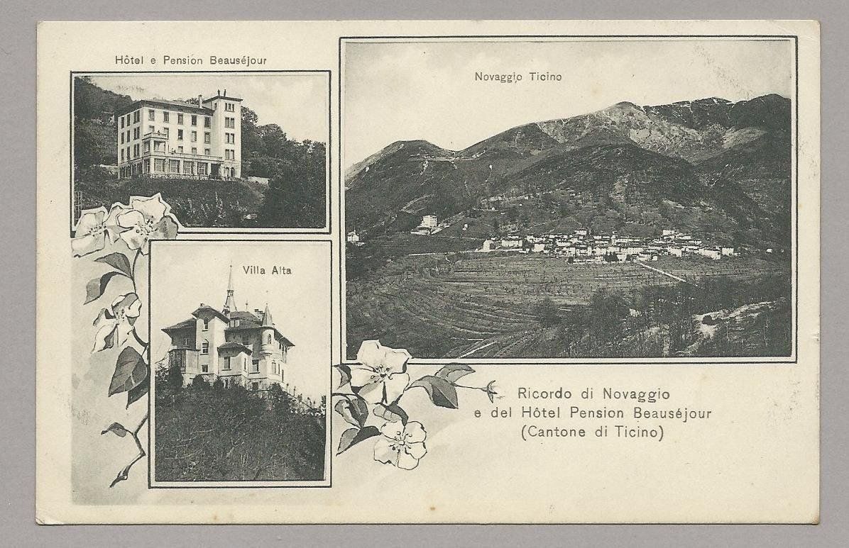 Cartoline postali: NOVAGGIO, 1909, SCHMIDHAUSER – Usato da Pura venduto da ulisse1957