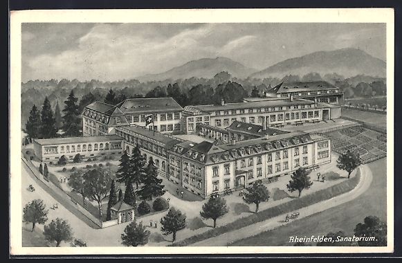 Cartoline postali: AK Rheinfelden, Ansicht vom Sanatorium – Usato da Berlin venduto da bartko-reher
