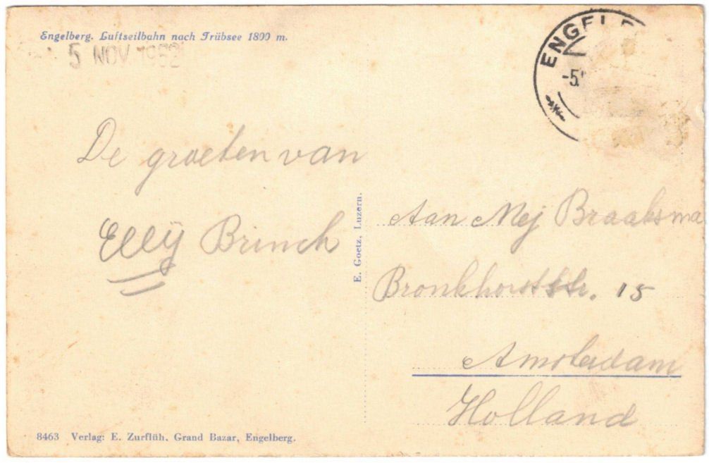 Cartoline postali: Engelberg - Luftseilbahn Gerschnialp--Trübsee – Usato da Binningen venduto da Mountainrider 1