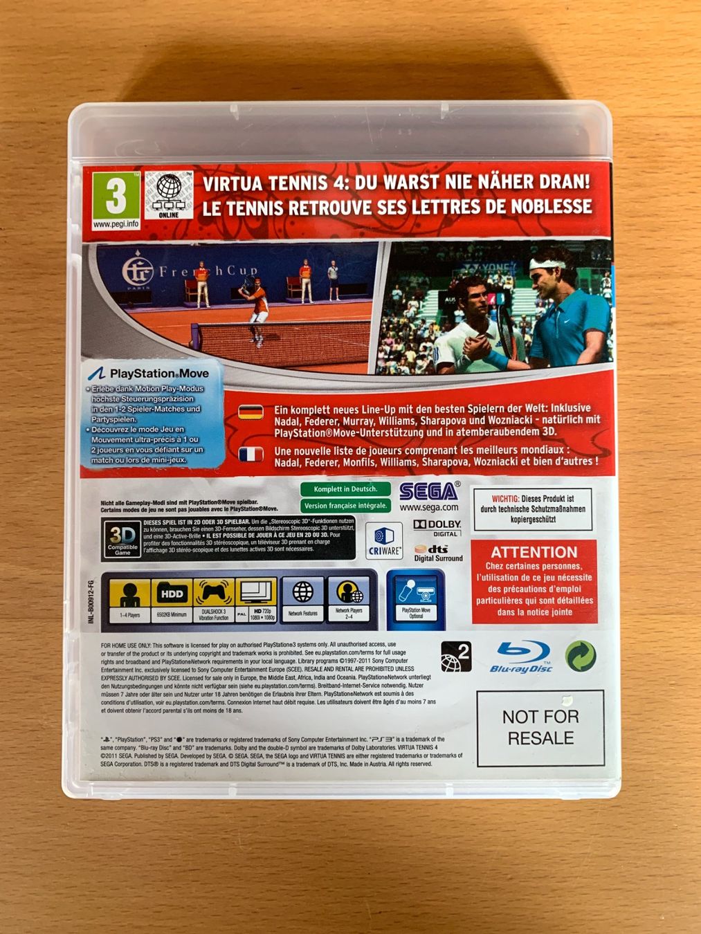 Sega Giochi: PS3 Spiel Virtua Tennis 4 – Usato da Rickenbach BL venduto da Morlog 1