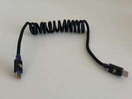 USB-C auf USB-C Spiralkabel 120W Schnellladekabel – Neu