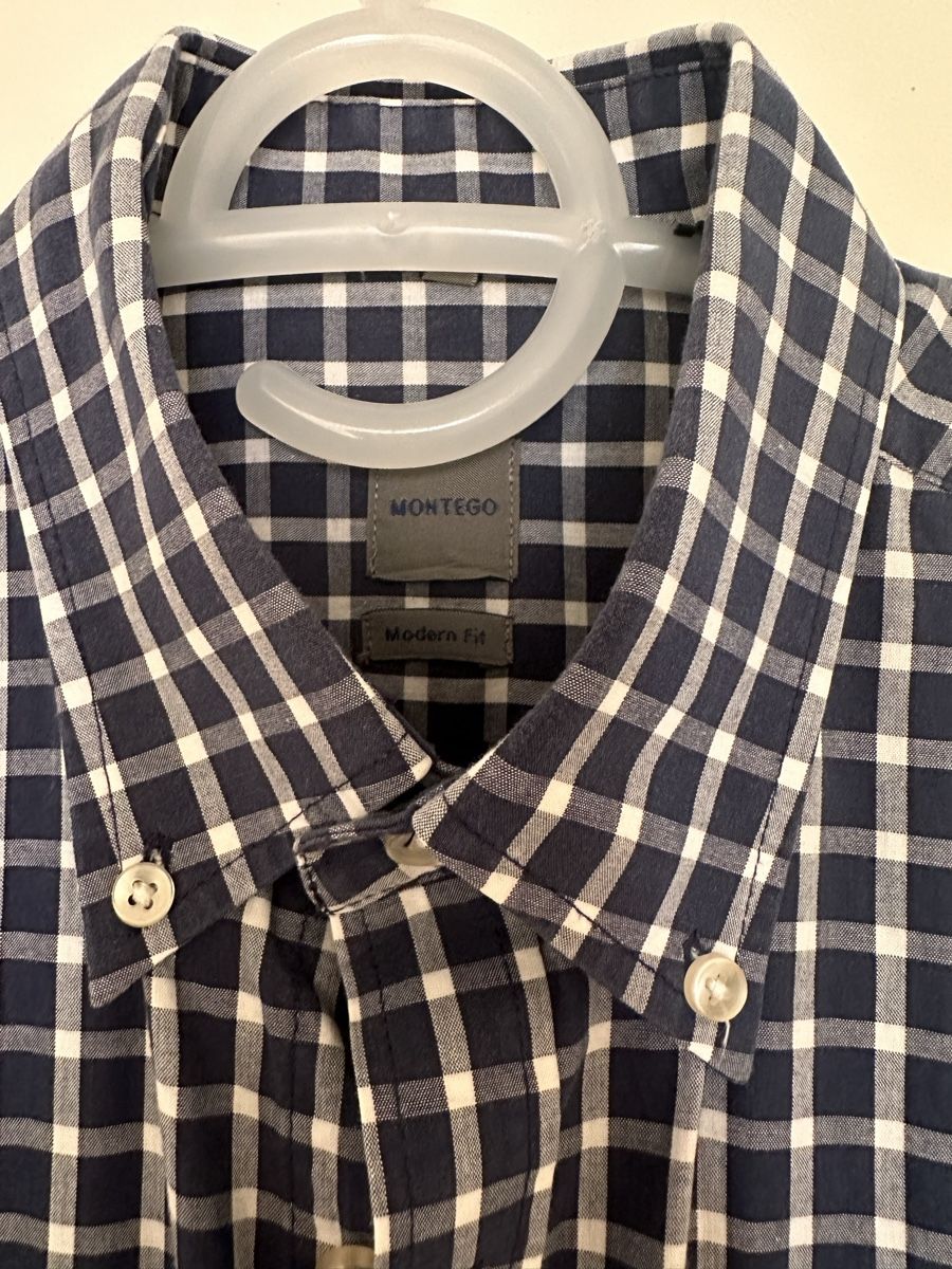 Hemden: Montego Men's Checked Shirt, Modern Fit, Size L – Gebraucht aus Horgen von ger_2y92 3