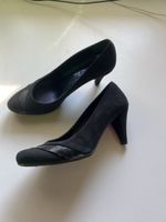 Schwarze Wildleder Pumps, Grösse 39