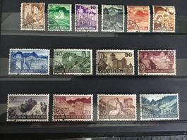 Liechtenstein 1937 / 38 / 126-139 / Schön Eckstempel Selten!