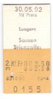 Billette Lungern - Sarnen - Brienzwiler