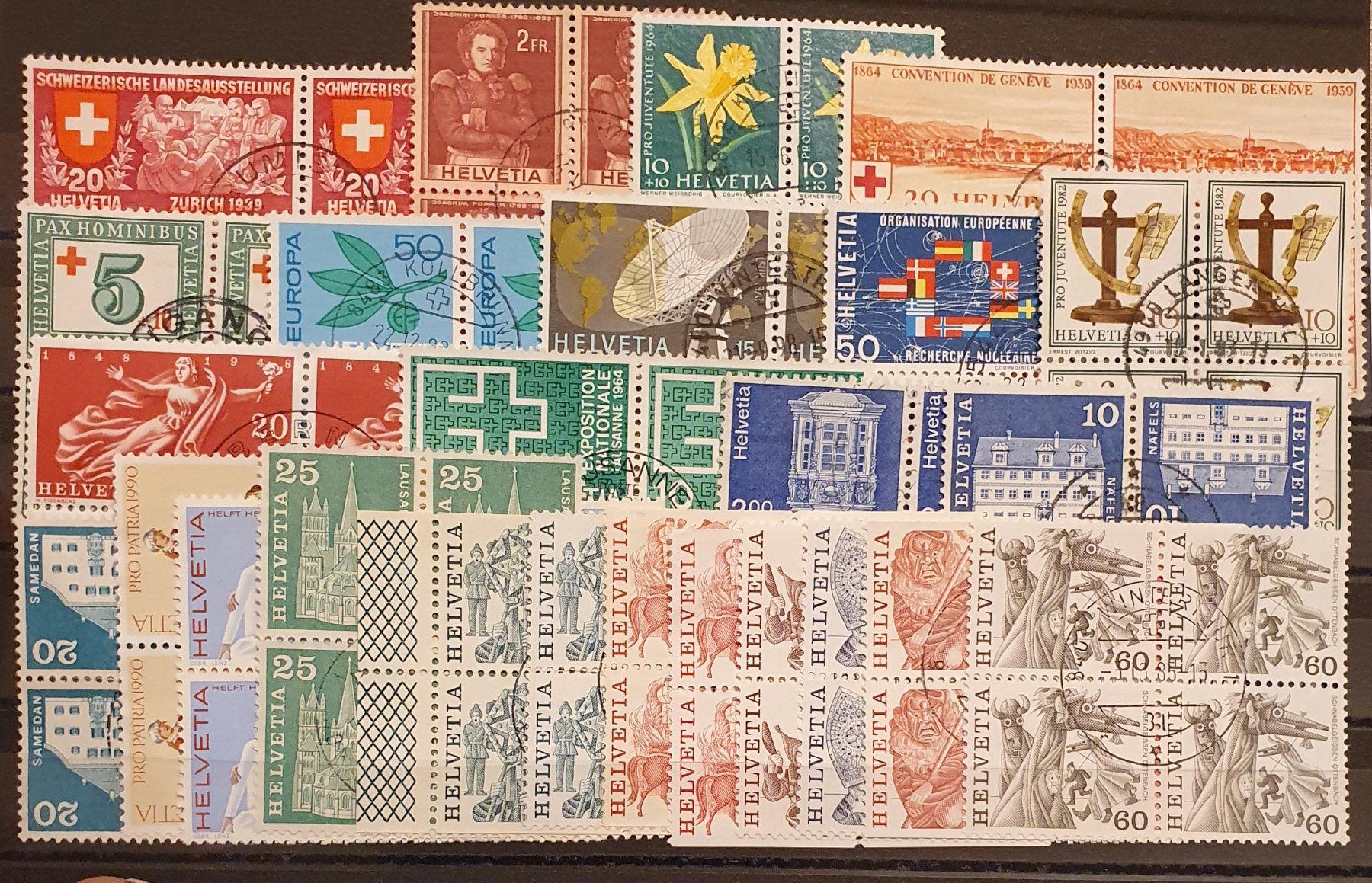 Alle Briefmarken: Diverse 4er Blocks Schweiz 2 Qualität – Gebraucht aus Balgach von SIMEON27