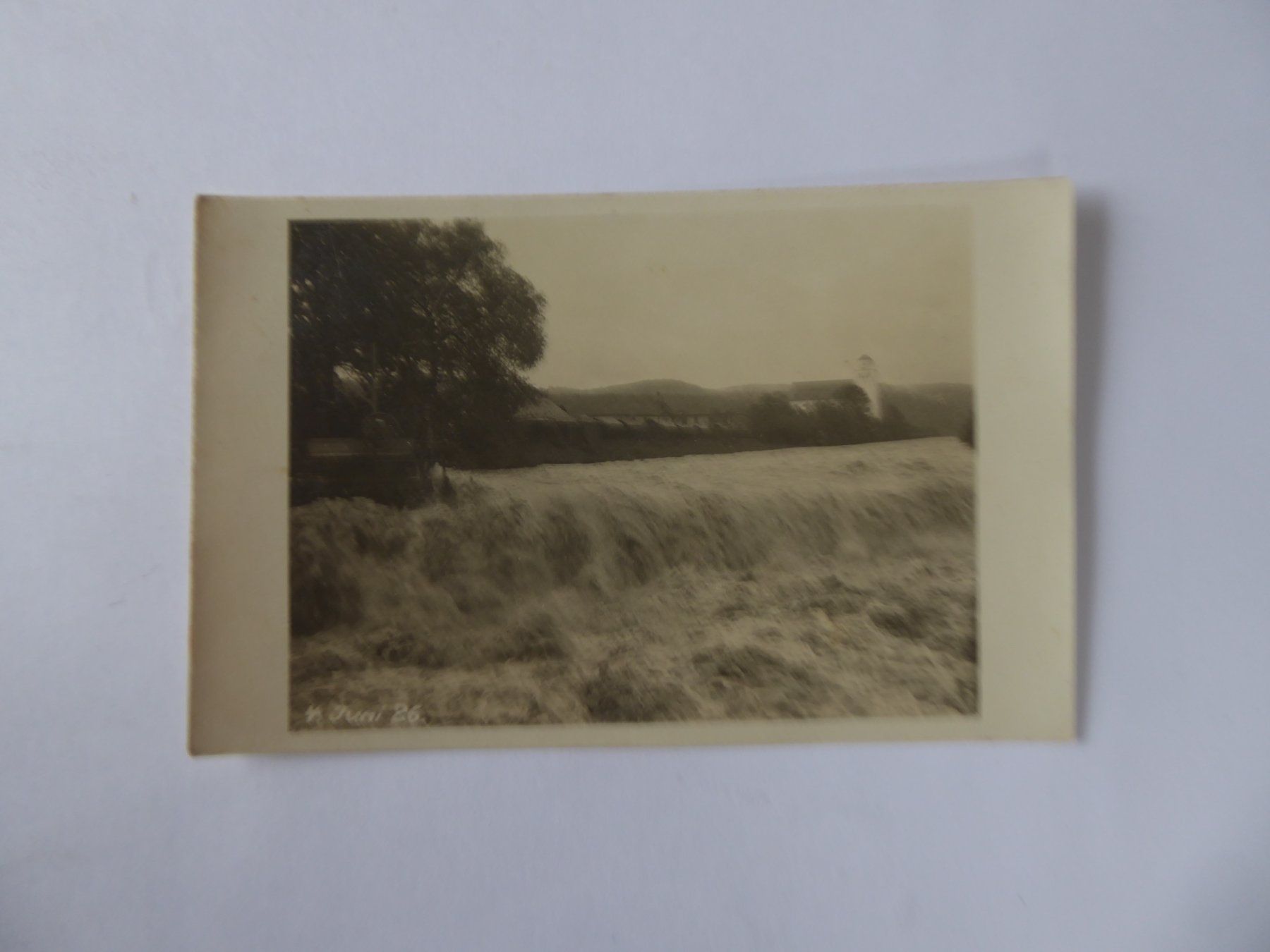 Ansichtskarten: Ansichtskarte Hochwasser, 04. Juni 1926, Ort? – Neu (gemäss Beschreibung) aus Turbenthal von Panau