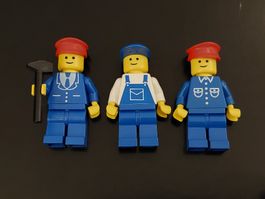 3 Lego Vintage  Figuren ( Schaffner,  Bauarbeiter)