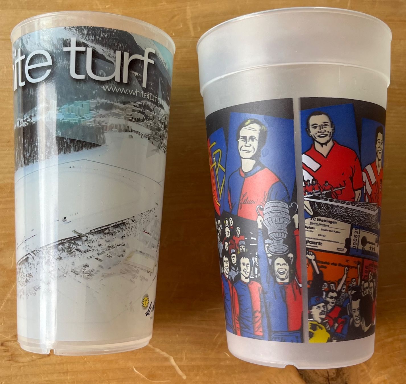 Recipients et similaires: White Turf St. Moritz + FC Basel -- 2 Trinkbecher – D'occasion à Muttenz par Golden_Times 1