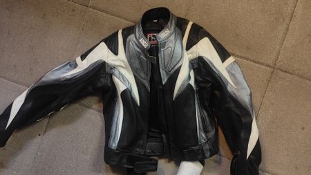 IXS Lederjacke Damen Gr. 40 schwarz/weiss