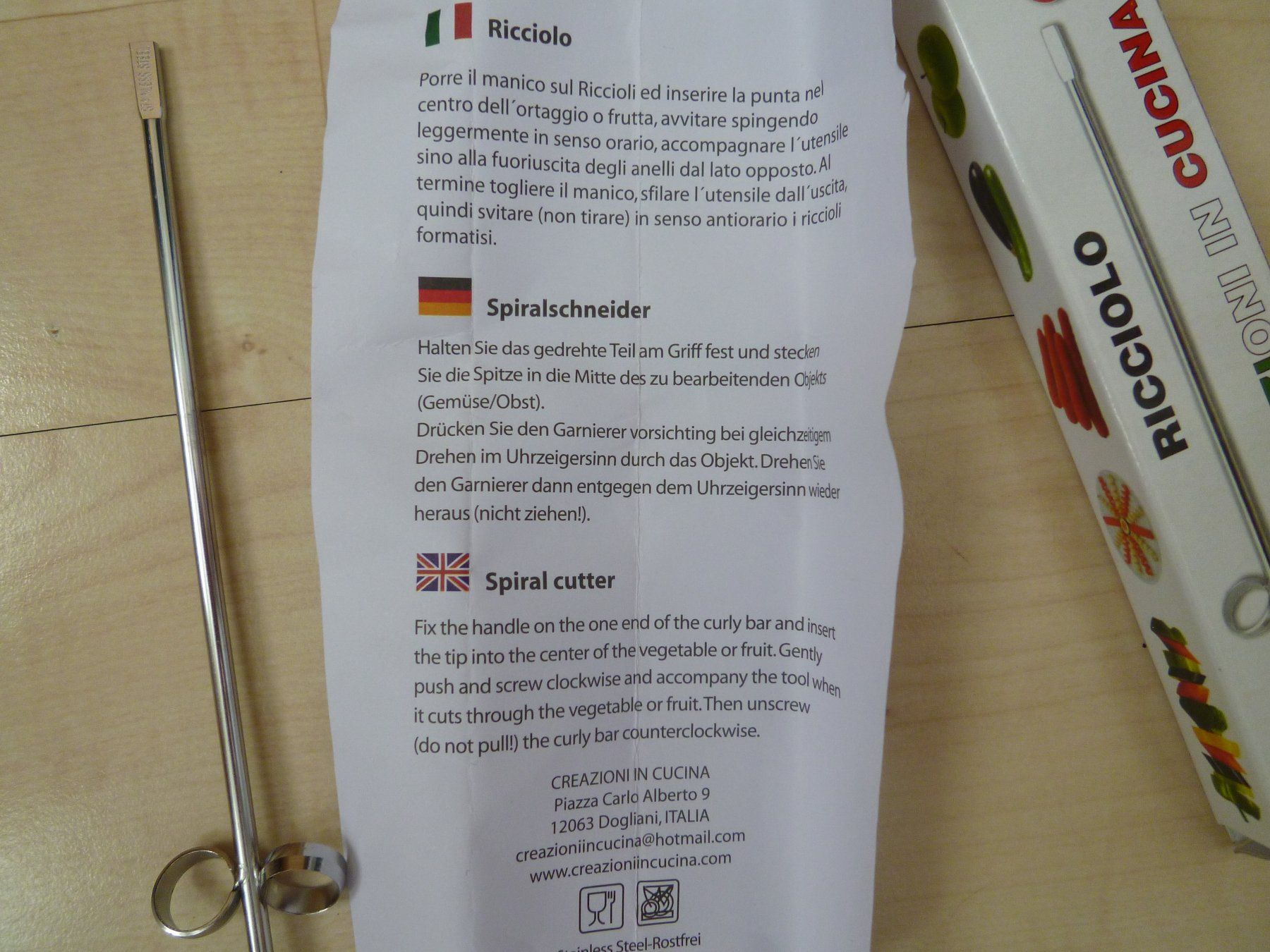 Küchengeräte: Spiralschneider / Garnierer  NEU – Neu (gemäss Beschreibung) aus Dättlikon von Mamakuga 5